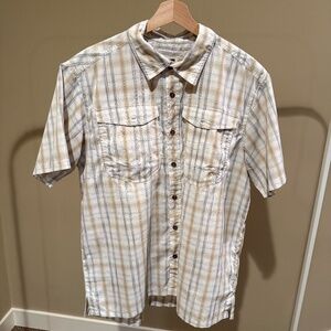Men's, Mountain Khaki's Short Sleeve Button Up Shirt, Size L